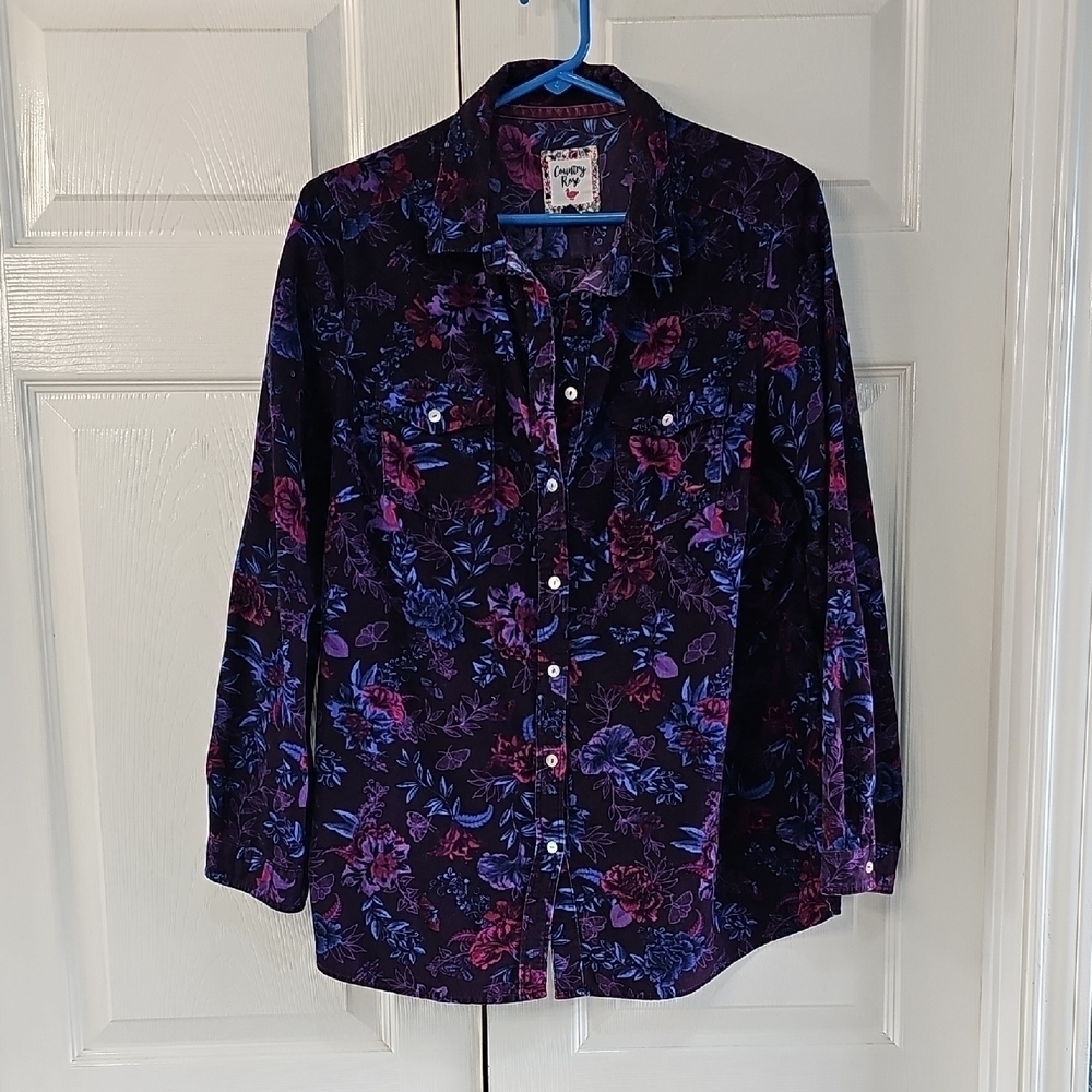 The Edinburgh Woolen Mill Floral Button down Shirt 14 UK/10 US